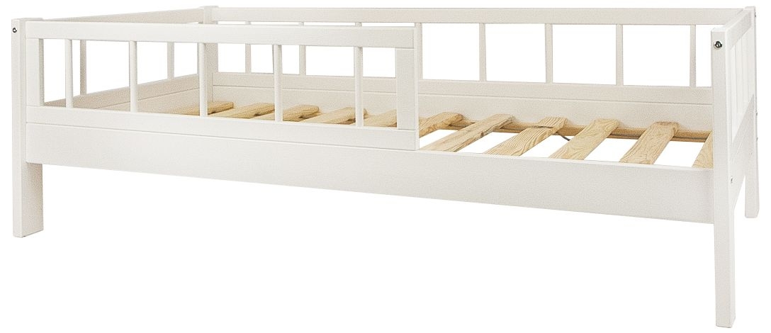 Wooden toddler bed, child bed, scandinavian style, coutch style barriers, 160x80