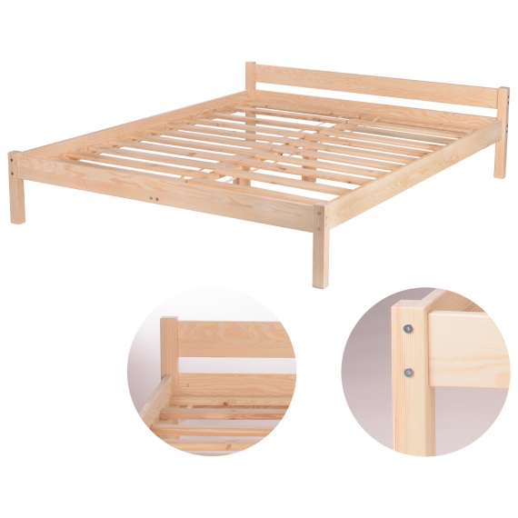 Wooden Pine bed 160x200cm