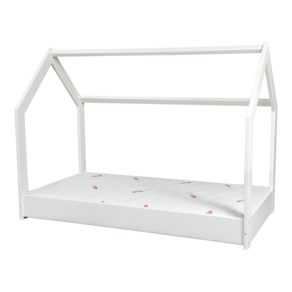 Wooden house bed 190x90cm + PREMIUM mattress